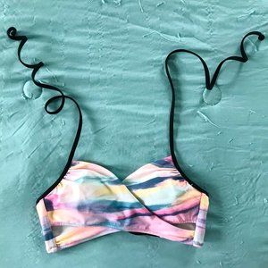 Victoria's Secret Knotted Body Wrap Bikini Top Watercolor